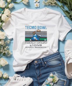 Tecmo bowl qb sack Detroit Lions Barry Sanders retro NFL shirt