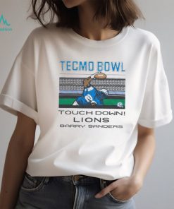 Tecmo bowl qb sack Detroit Lions Barry Sanders retro NFL shirt