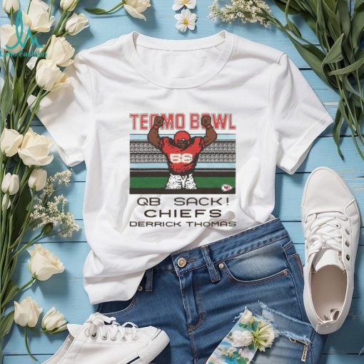 Tecmo bowl qb sack Kansas City Chiefs Derrick Thomas retro NFL shirt