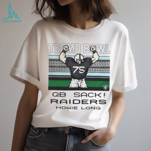 Tecmo bowl qb sack Las Vegas Raiders Howie Long retro NFL shirt