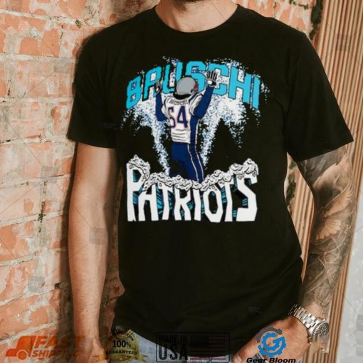 Tedy Bruschi New England Patriots Homage Caricature Retired Player Tri Blend T Shirt