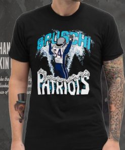 Tedy Bruschi New England Patriots Homage Caricature Retired Player Tri Blend T Shirt