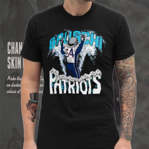 Tedy Bruschi New England Patriots Homage Caricature Retired Player Tri Blend T Shirt