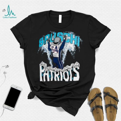 Tedy Bruschi New England Patriots Homage Caricature Retired Player Tri Blend T Shirt