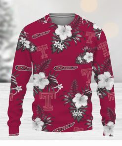 Temple Owls Tropical Hawaii Sport Knitted Christmas 3D Sweater Gift Holidays