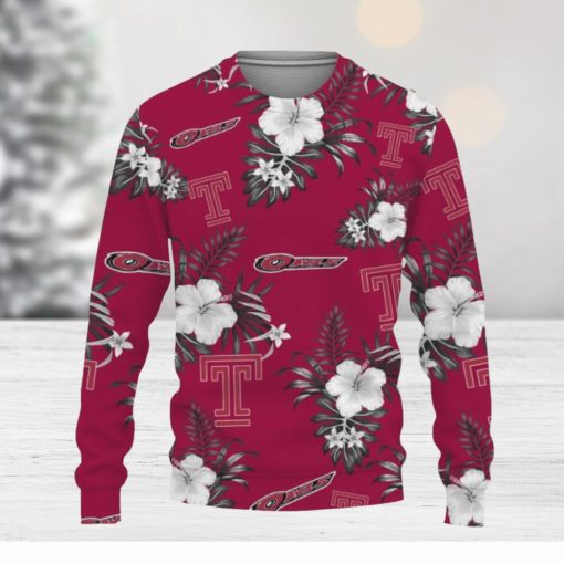 Temple Owls Tropical Hawaii Sport Knitted Christmas 3D Sweater Gift Holidays