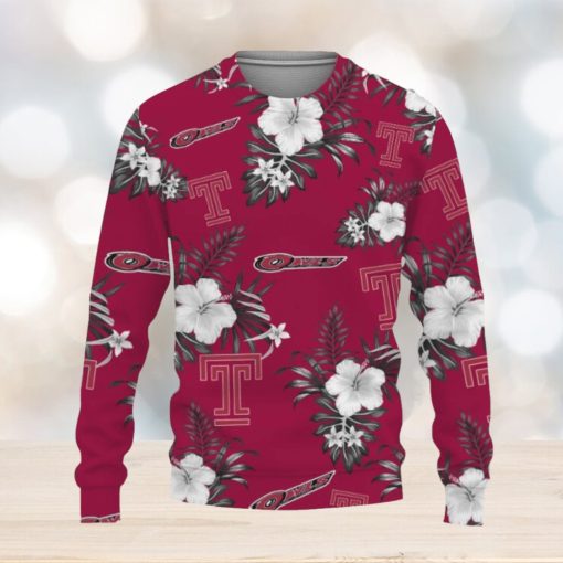 Temple Owls Tropical Hawaii Sport Knitted Christmas 3D Sweater Gift Holidays