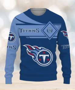 Tennessee Titans Curve Style – Logo Team Pride In Heart Ugly Christmas Sweater Gift Holidays