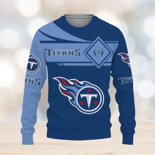 Tennessee Titans Curve Style – Logo Team Pride In Heart Ugly Christmas Sweater Gift Holidays