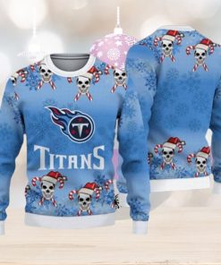 Tennessee Titans Fans Skull Red Ugly Christmas Sweater