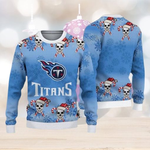 Tennessee Titans Fans Skull Red Ugly Christmas Sweater