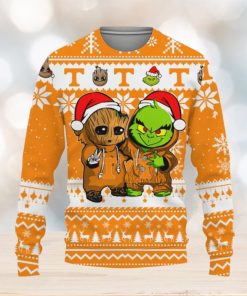 Tennessee Volunteers Baby Groot And Grinch Best Friends Football American Knitted Christmas Sweater