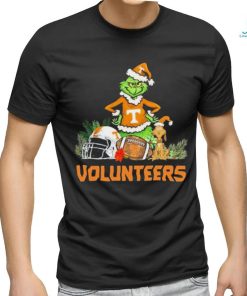 Tennessee Volunteers Santa Grinch And Santa Dog Christmas Shirt