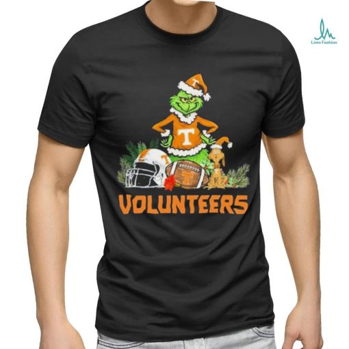 Tennessee Volunteers Santa Grinch And Santa Dog Christmas Shirt