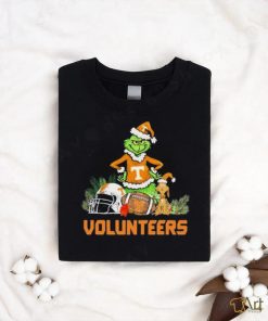 Tennessee Volunteers Santa Grinch And Santa Dog Christmas Shirt