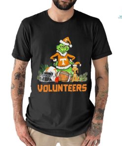 Tennessee Volunteers Santa Grinch And Santa Dog Christmas Shirt