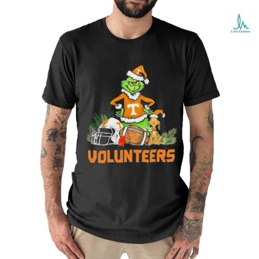 Tennessee Volunteers Santa Grinch And Santa Dog Christmas Shirt