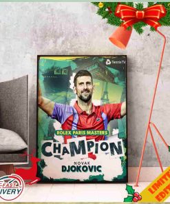 Tennis Rolex Paris Masters Champion Novak Djokovic A Record Extending 40th Masters 1000 Title Poster Canvas