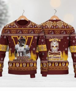 Terry McLaurin Washington Commanders Do Not Ask Me Why I Am A Commanders Fan NFL Christmas Ugly Sweater