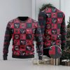 Giants Logo Checkered Flannel Design Knitted Ugly Christmas Sweater