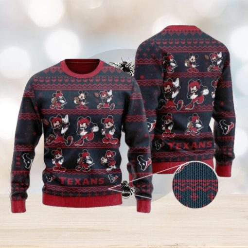 Texans Mickey Mouse Knitted Ugly Christmas Sweater