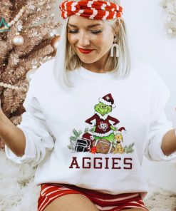 Texas A&M Aggies Grinch and Max dog funny Christmas shirt, hoodie, sweater, long sleeve and tank top Texas A&M Aggies Grinch and Max dog funny Christmas shirt