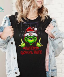 Texas A&M Aggies Grinch middle finger haters gonna hate shirt