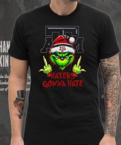 Texas A&M Aggies Grinch middle finger haters gonna hate shirt