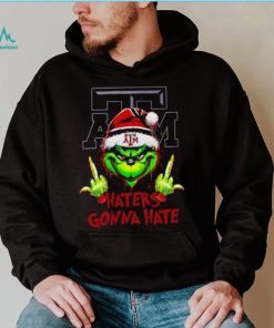 Texas A&M Aggies Grinch middle finger haters gonna hate shirt