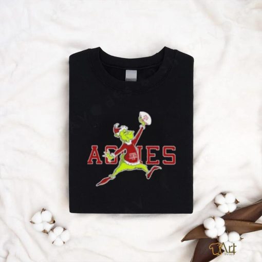 Texas Aggies Santa Grinch Air Jordan Rugby Christmas Shirt