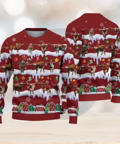 Texas Longhorn Ugly Christmas Sweater Gifts For Pet Loves Farmers Sweater