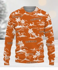 Texas Longhorns Aloha Hawaii Beach Knitted Xmas 3D Sweater Gift Holidays