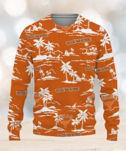 Texas Longhorns Aloha Hawaii Beach Knitted Xmas 3D Sweater Gift Holidays