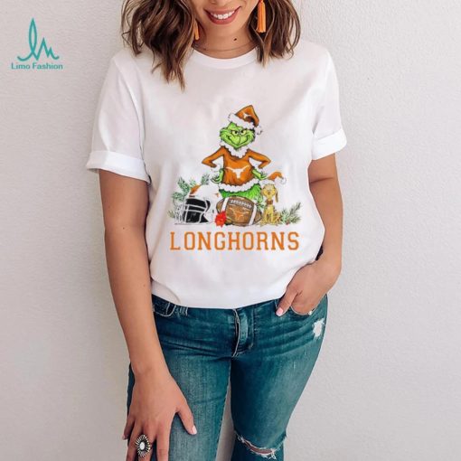 Texas Longhorns Grinch and Max dog funny Christmas shirt