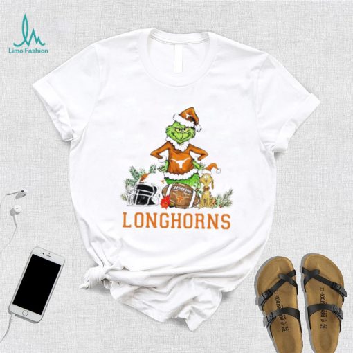 Texas Longhorns Grinch and Max dog funny Christmas shirt