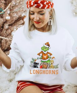 Texas Longhorns Grinch and Max dog funny Christmas shirt