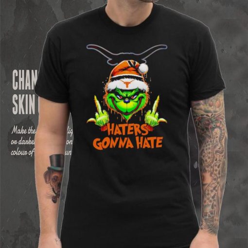Texas Longhorns Grinch middle finger haters gonna hate shirt