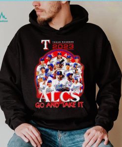 Texas Ranger 2023 Alcs go and take it players signatures logo shirt