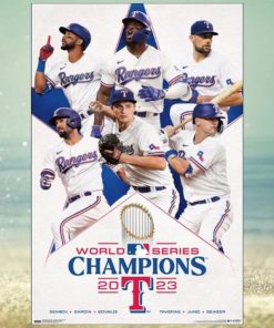 Texas Rangers 2023 World Series Champions Commemorative Wall Poster