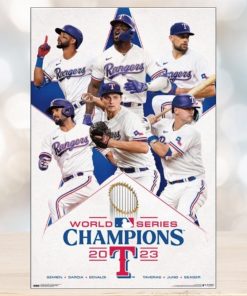 Texas Rangers 2023 World Series Champions Commemorative Wall Poster