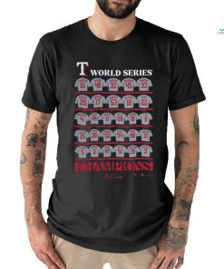 Texas Rangers 2023 World Series Champions Jersey Roster Shirt