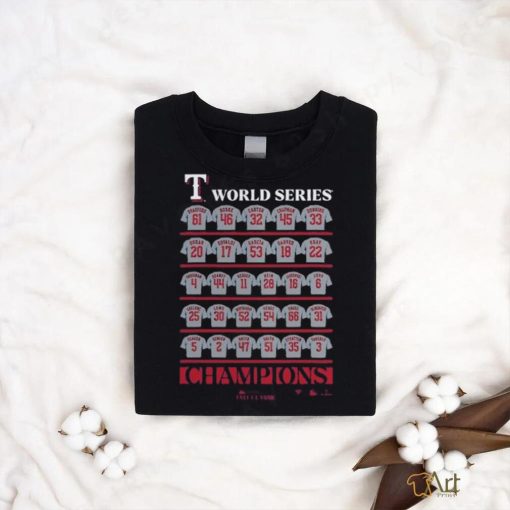 Texas Rangers 2023 World Series Champions Jersey Roster Shirt