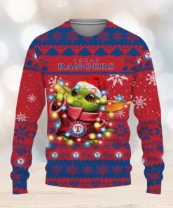 Texas Rangers Baby Yoda Star Wars Sports Football American Ugly Christmas Sweater Gift Holidays