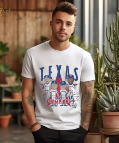 Texas Rangers Baseball World Champions Caricatures T Shirt