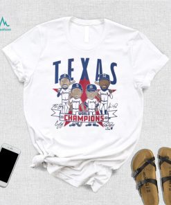 Texas Rangers Baseball World Champions Caricatures T Shirt
