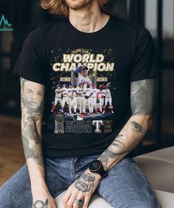 Texas Rangers First Time Ever World Series Champion Signatures T Shirt