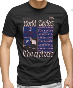 Texas Rangers Majestic Threads 2023 World Series Champions Square Logo T Shirt