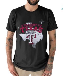 Texas Rangers Majestic Threads Women's 2023 World Series Champions Local Ground Rules Roster Tri Blend T Shirt