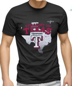 Texas Rangers Majestic Threads Women's 2023 World Series Champions Local Ground Rules Roster Tri Blend T Shirt