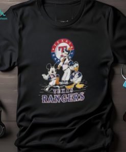 Texas Rangers Mickey Mouse Donald Duck Goofy Baseball Shirt